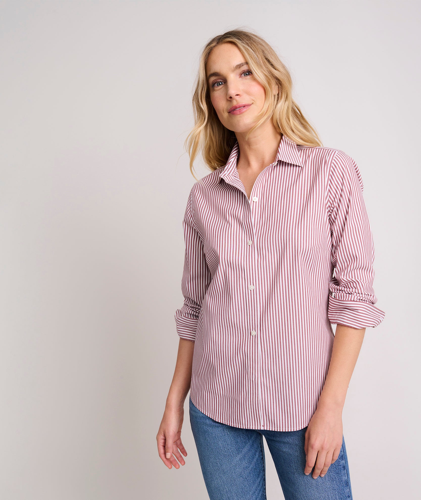 Wrinkle-Free Stretch Cotton Bella Shirt