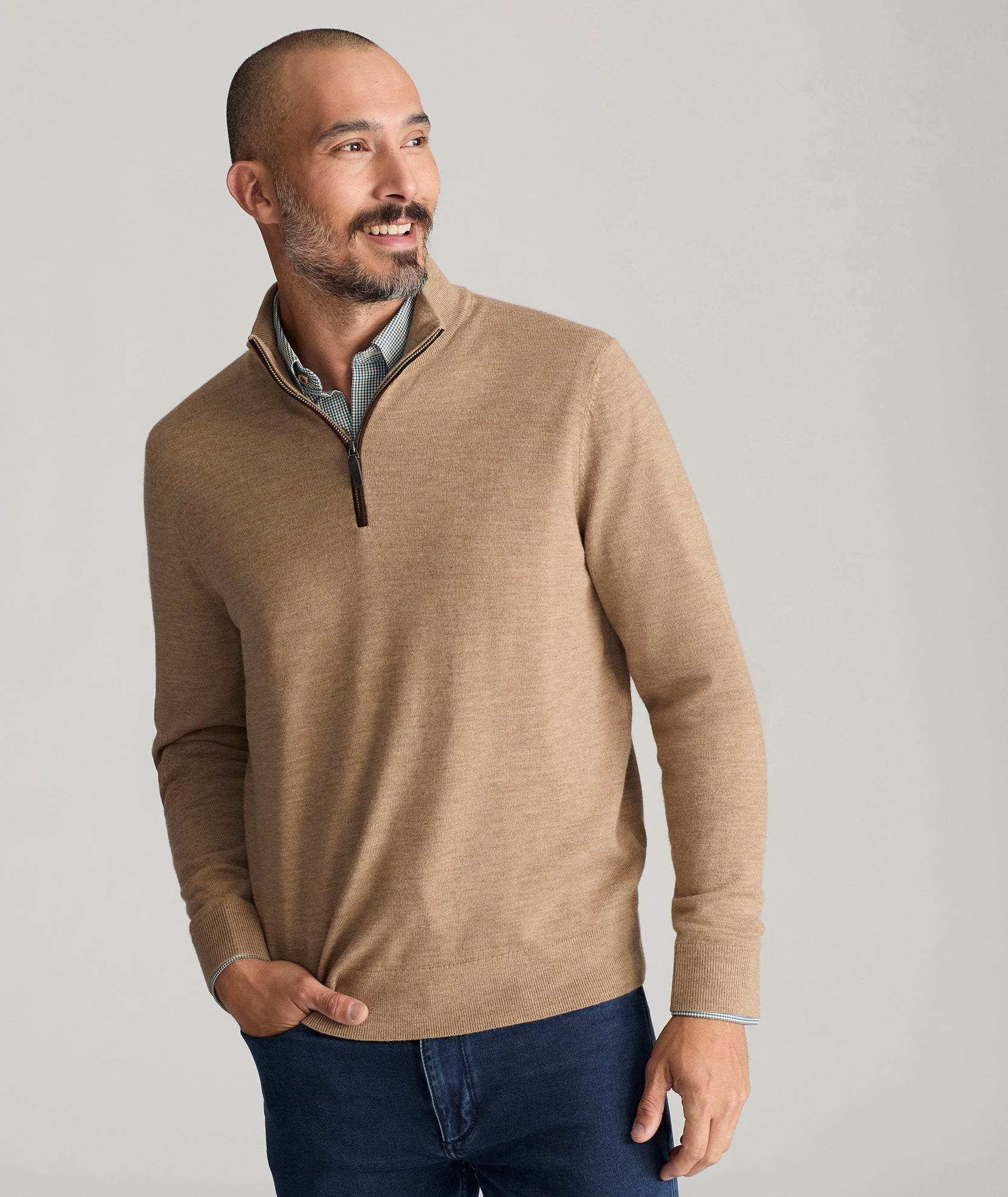 Model wearing an UNTUCKit Belguardo Sweater.