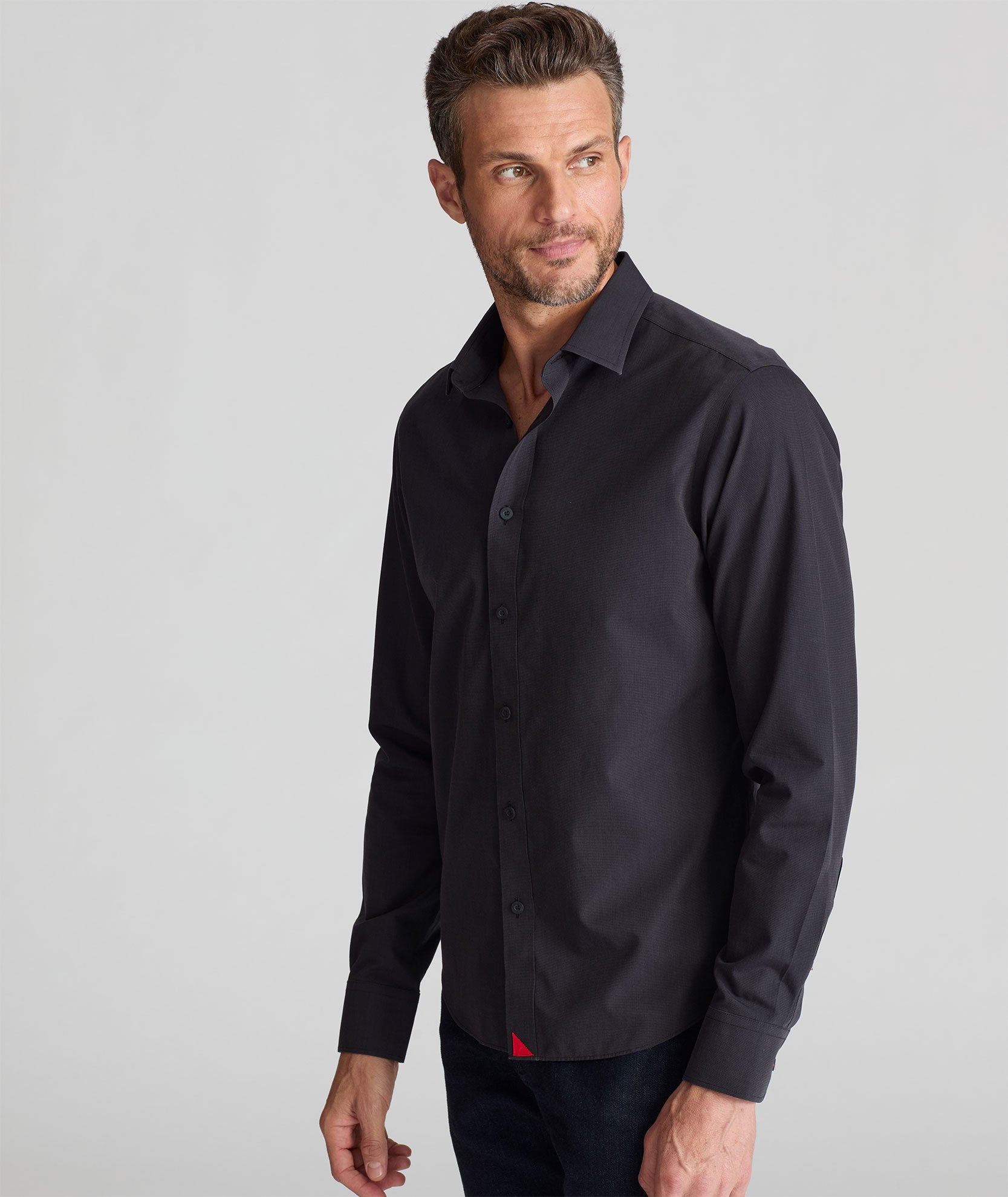 Wrinkle-Free Black Stone Shirt