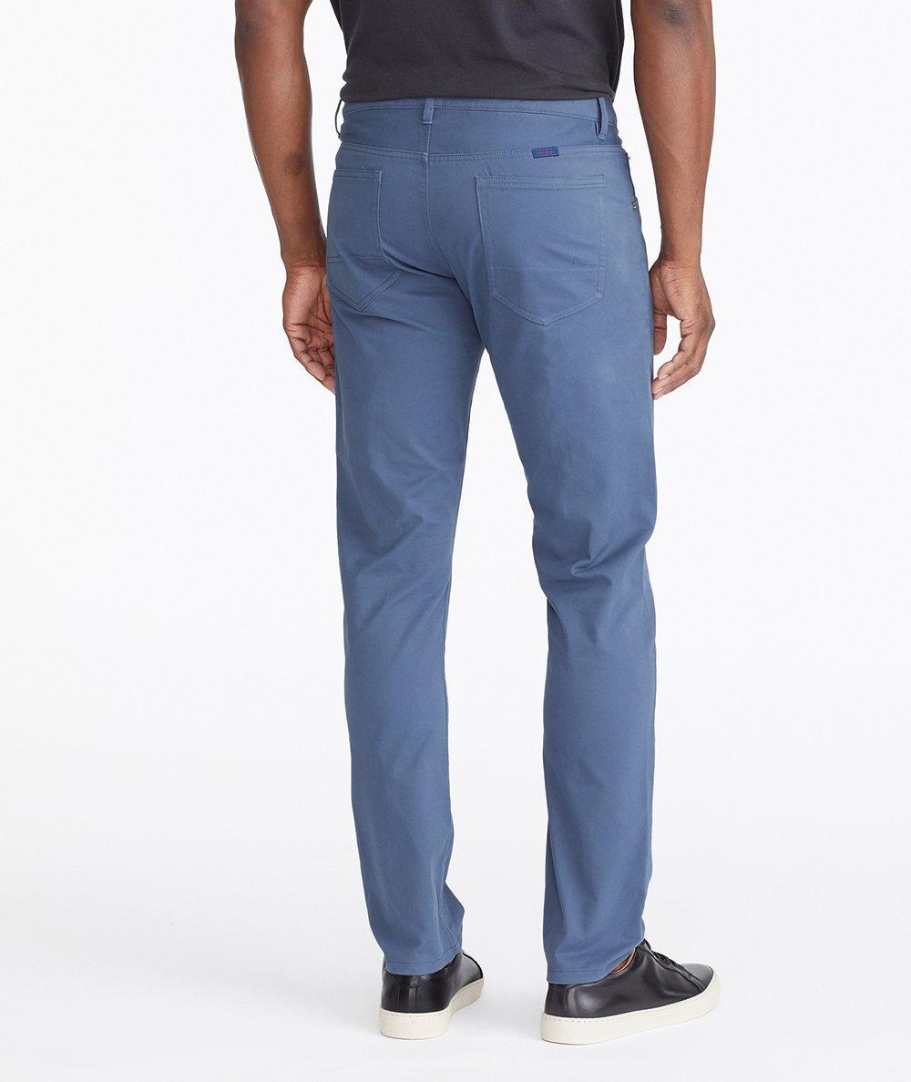 Model wearing a Mid Blue 5-Pocket Pants