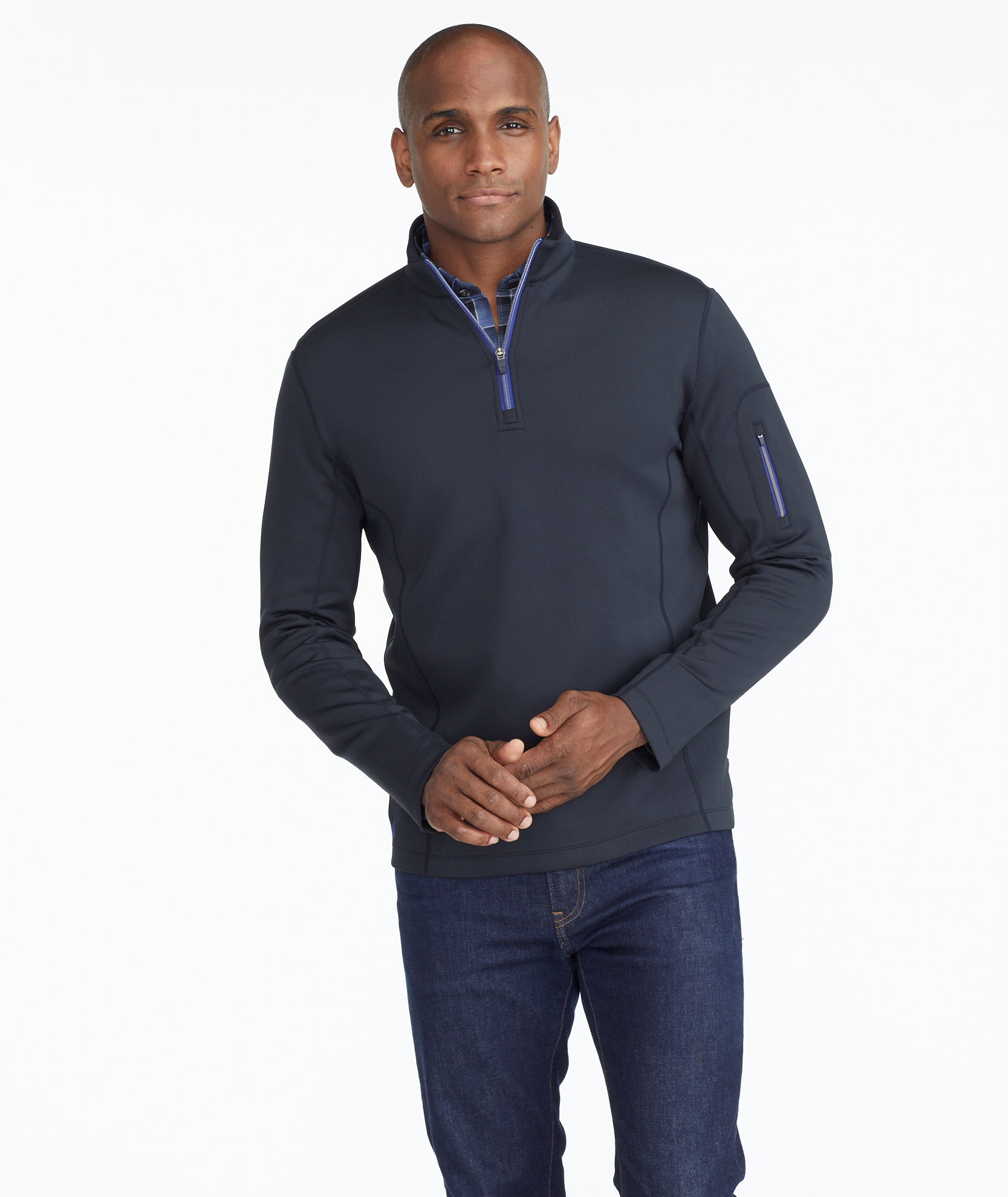 Model wearing a  Performance Quarter-Zip