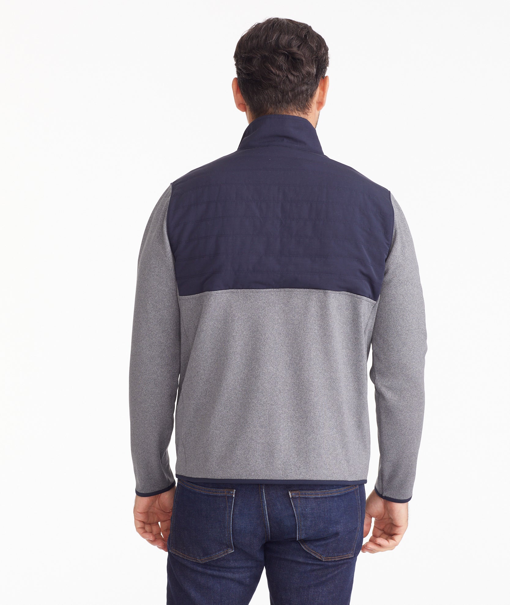 Two-Tone Quarter-Zip Sweatshirt